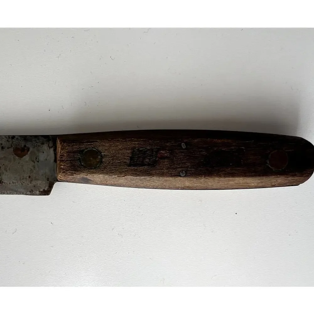 Keen Kutter Cutlery Knife Full Tang Brass Rivets Wood Handle 10